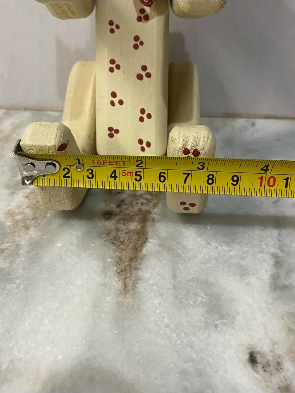 Vintage Folk Art Wooden Articulated Bunny Figurine